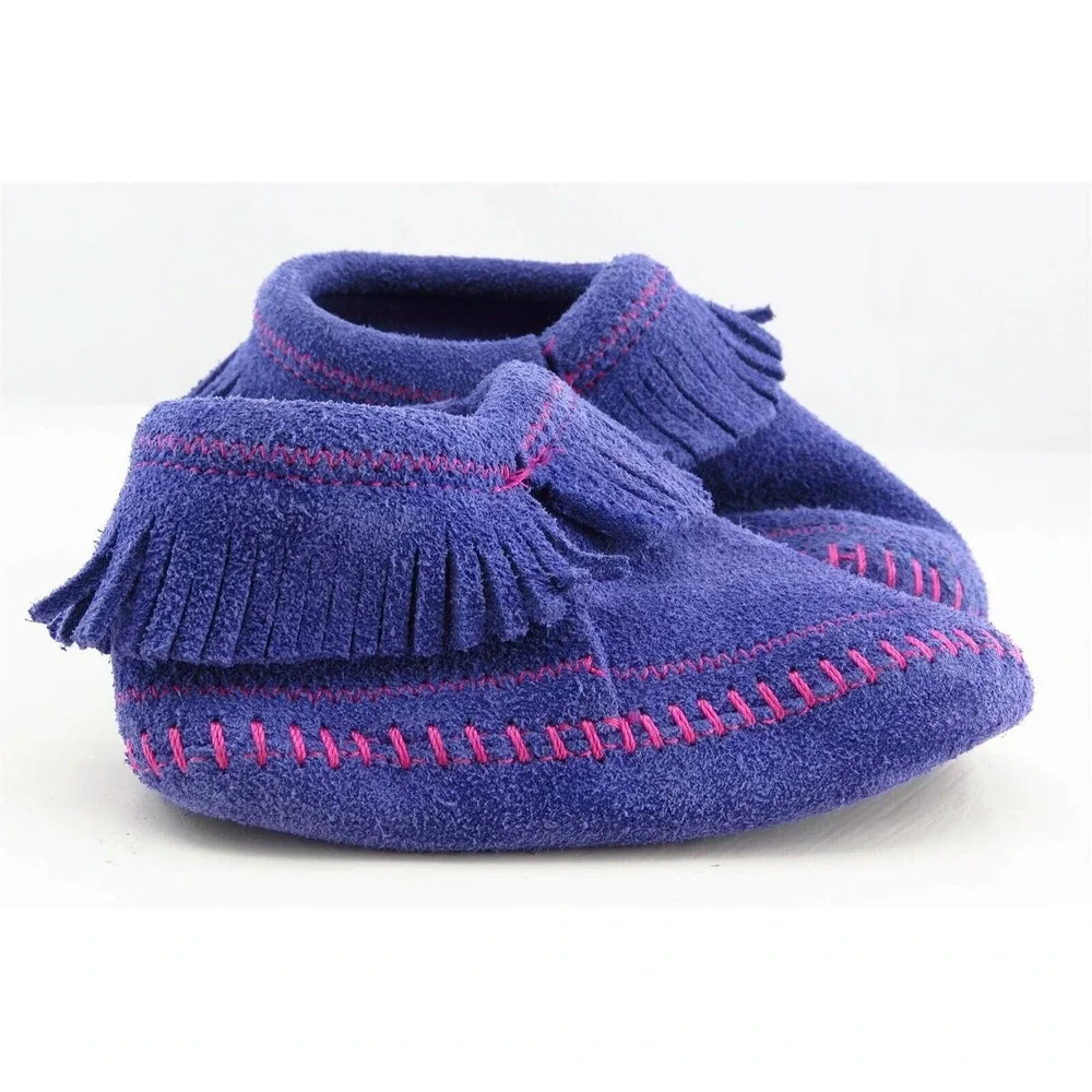 Minnetonka Toddler Sz 5 M Purple‎ Slippers Synthetic Girls